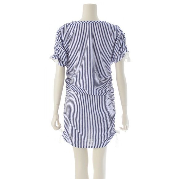 Authentic CHANEL Runway Resort La Pausa Striped Dress Blue White 2019 Cruise 36 - Picture 5 of 13